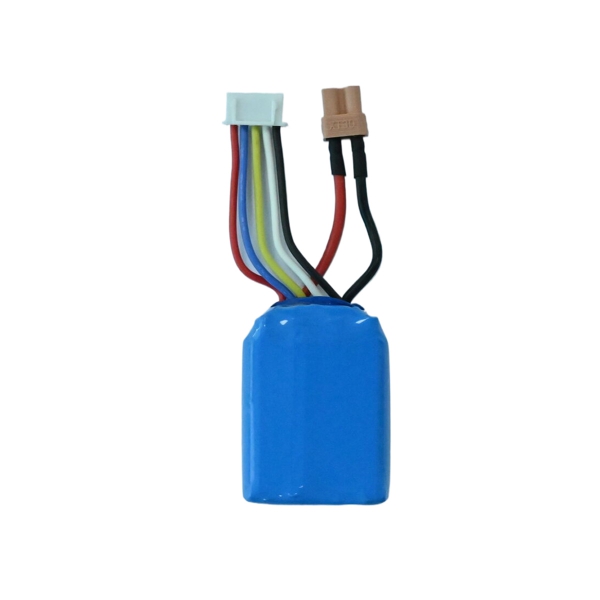 Cylindrical lithium battery 18650-4000mAh --7.4V-2 series 2 parallel battery pack (customizable) placed side by side 3