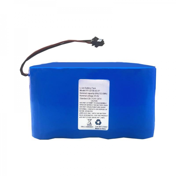 Cylindrical lithium battery 32700-25.6V 6000mAh (capacity customizable)